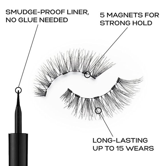 EYLURE PRO MAGNETIC EYELINER & LASH SYSTEM FLUTTERY LIGHT No 117 BNIB - Picture 4 of 6